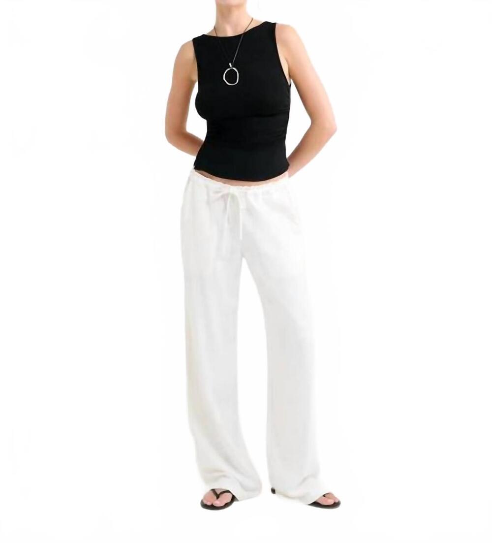 NEW RUMORED high fidelity pant in white linen